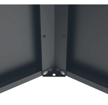 Detailweergave van een hoekverbinding met schroeven