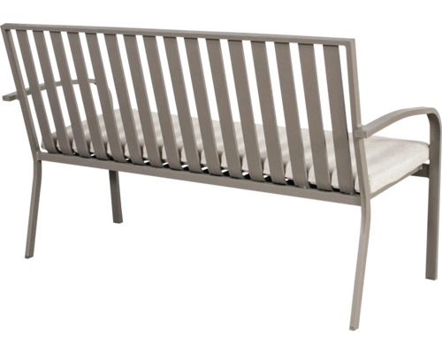 Tuinbank met metalen frame en zitkussen