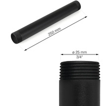 Metalen buis met schroefdraad, lengte 250 mm, diameter 25 mm