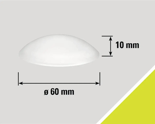 Producttekening met een diameter van 60 mm en een hoogte van 10 mm