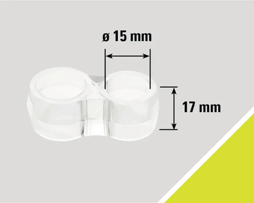 Meubelglijder met diameter 15 millimeter en hoogte 17 millimeter