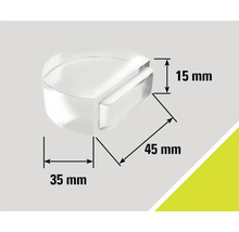 Acrylglas deurbuffer met maatvoering