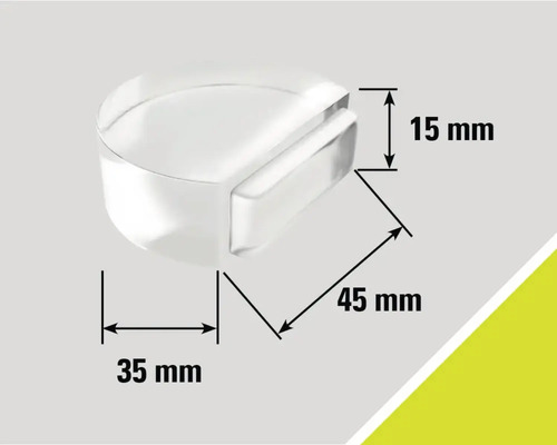 Acrylglas deurbuffer met maatvoering