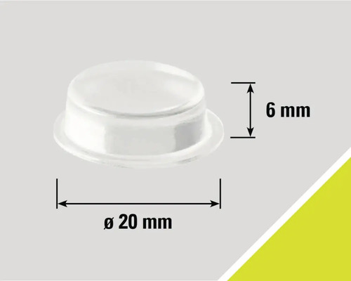 Meubelglijder, diameter 20 millimeter, hoogte 6 millimeter