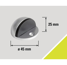 Deurstopper van metaal, diameter 45 millimeter, hoogte 25 millimeter