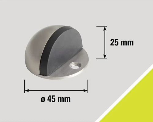 Deurstopper met een diameter van 45 mm en een hoogte van 25 mm