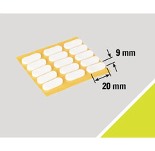 Pak meubelglijders, zelfklevend, 20 x 9 millimeter