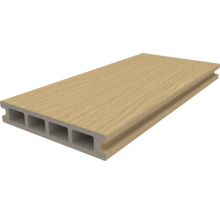 Terrasplank van hout-polymeer composiet met holkamerprofiel