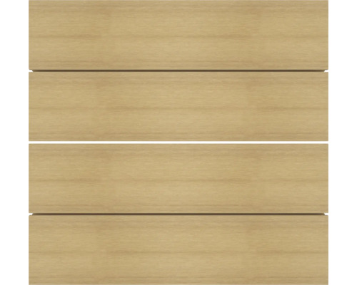 Vier houten panelen met mes- en groefverbinding