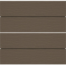 Vier houten panelen met houtnerf