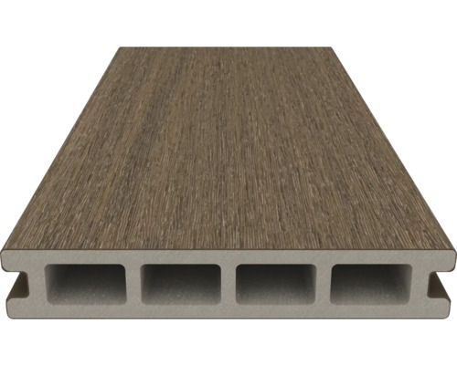 Terrasplank van composietmateriaal met holkamerprofiel