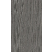 Close-up van een grijze terrasplank met houtstructuur