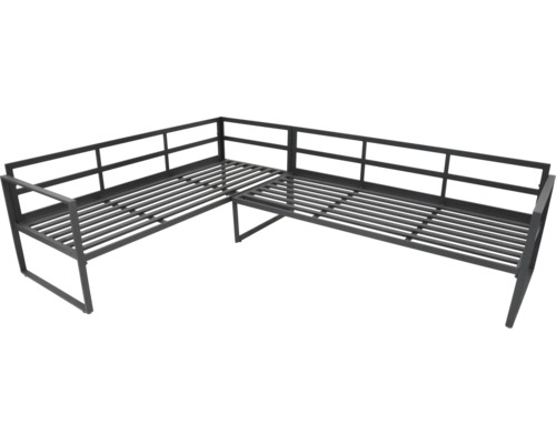 Hoekbank voor buiten met stalen frame