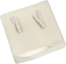 Vierkant zitkussen met rits en bevestigingsbanden