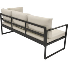 Tuinbank met metalen frame en gestoffeerde kussens