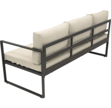 Tuinbank met drie zitplaatsen, metalen frame en bekleding