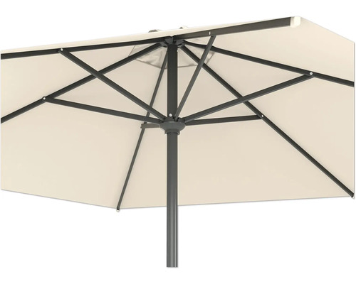 Detailopname van een parasol met frame en baldakijn