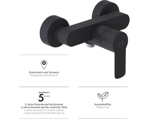 LAUFEN wastafelmengkraan in zwart