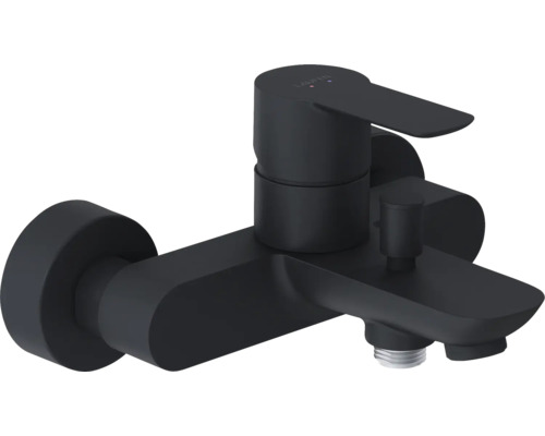 Zwarte wandmontage badkraan