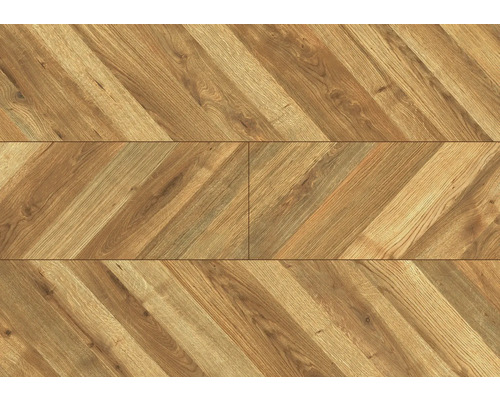 Houten vloer met visgraatmotief