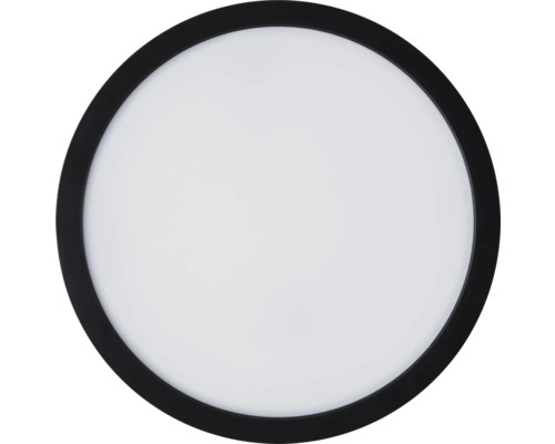 Ronde plafondlamp met zwarte lijst