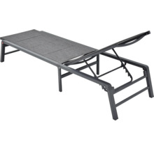 Verstelbare tuinligstoel met textiel bekleding