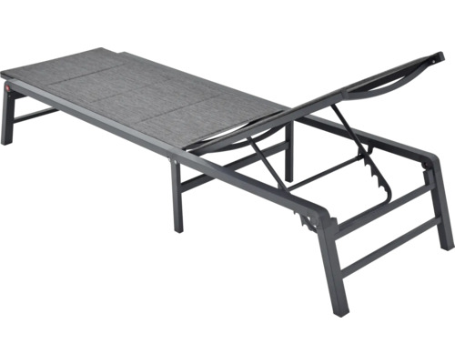 Verstelbare tuinligstoel met textiel bekleding