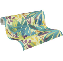 Rol behang met bladerenpatroon