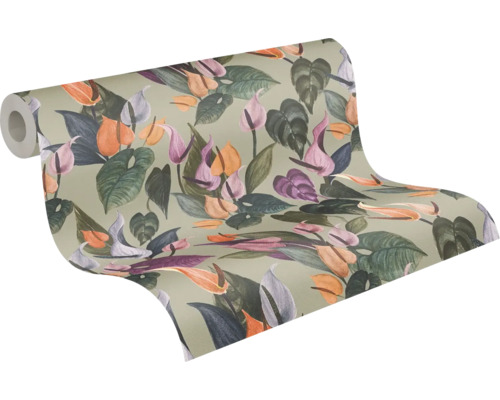 Behangrol met plantenmotief