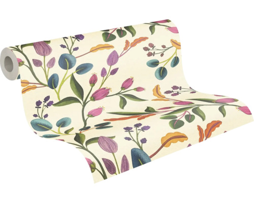 Rol behang met bloemmotief