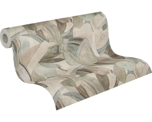 Behangrol met bladerpatroon