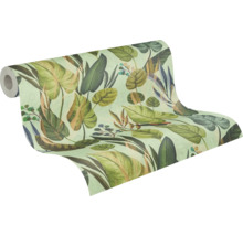 Behangrol met tropisch bladmotief