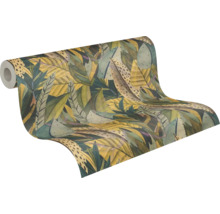 Rol behang met bladerenpatroon