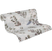 Behangrol met bladerdessin