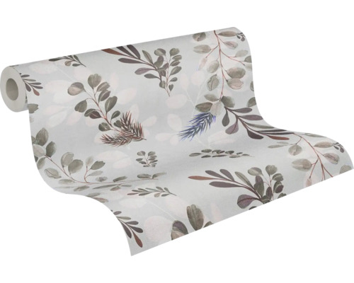 Behangrol met bladerdessin