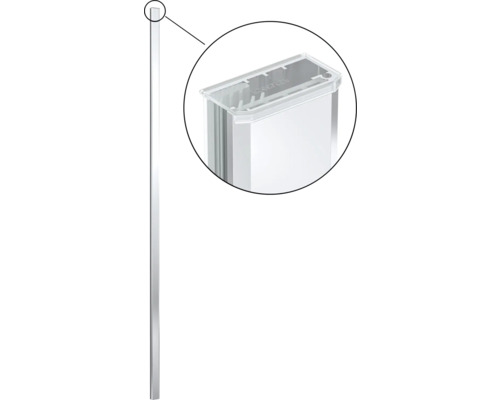 JUNGBORN Wandprofiel Tria chroom geborsteld 210 cm Douchecabineprofiel met vergroting van de bovenste hoek