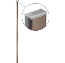 Metalen hekpaal met transparante afdekking