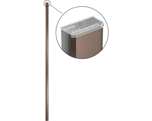 Metalen hekpaal met transparante afdekking