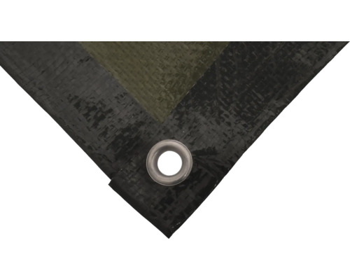 Detailweergave van een dekzeil met oog