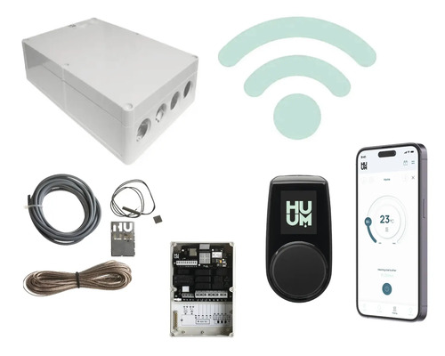 Huum besturingseenheid met accessoires en smartphone-app voor temperatuurregeling