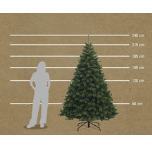 Illustratie van een kunstkerstboom met maatvoering in centimeters