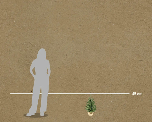 Decoratieve kerstboom met een lengte van 45 centimeter.