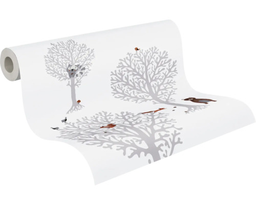 Behangrol met bosdiermotief