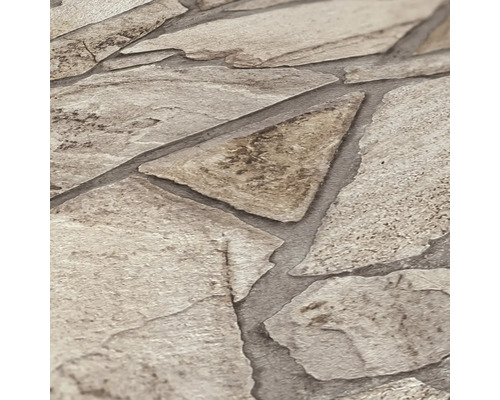 Close-up van een behang met steenmotief