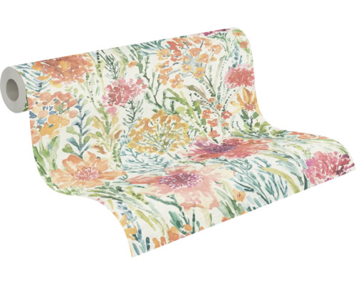 Behangrol met bloemmotief