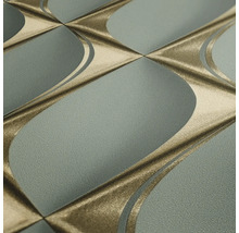 Close-up van een gestructureerd behang met geometrisch patroon