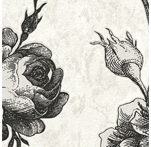 Behang met rozenmotief voor wanddecoratie