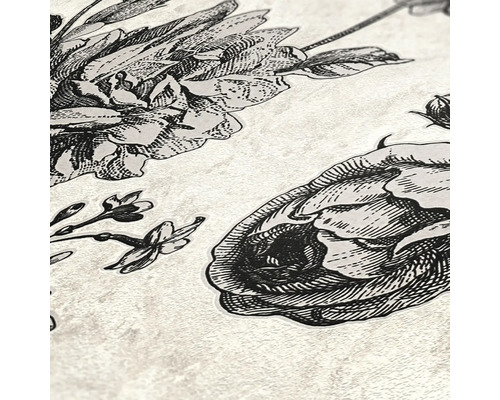 Decoratief behang met vintage bloemmotief