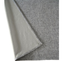 Grijze fleecedeken met geweven bovenkant
