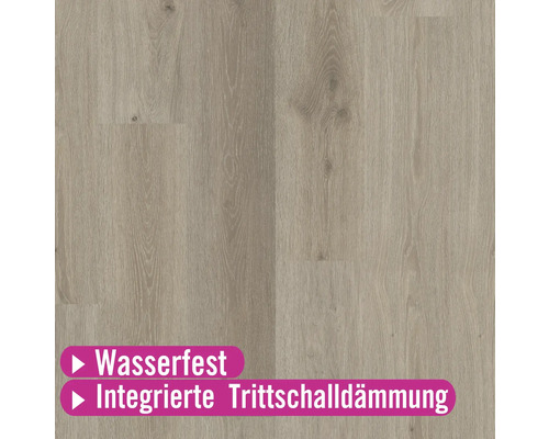 Waterdichte vloerbedekking met geïntegreerde contactgeluidsisolatie